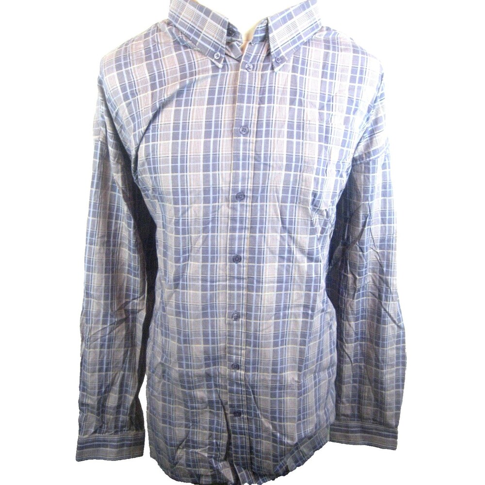 Mens Falcon Bay Classics Multicolor Plaid Cotton/Poly LS Casual Shirt sz 5XLT